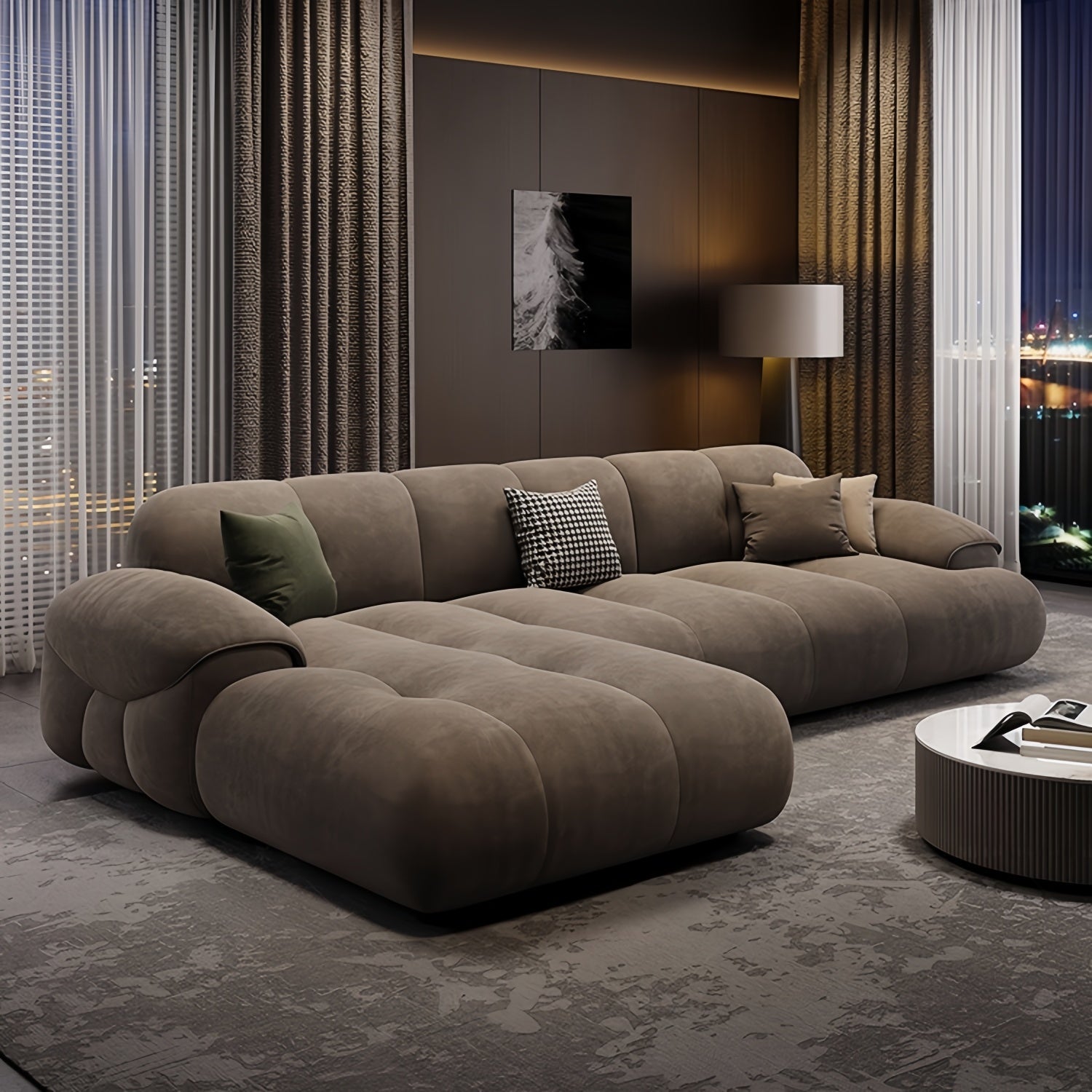 Vittorio Luxe Cloud L-Shape Sofa for Living Room