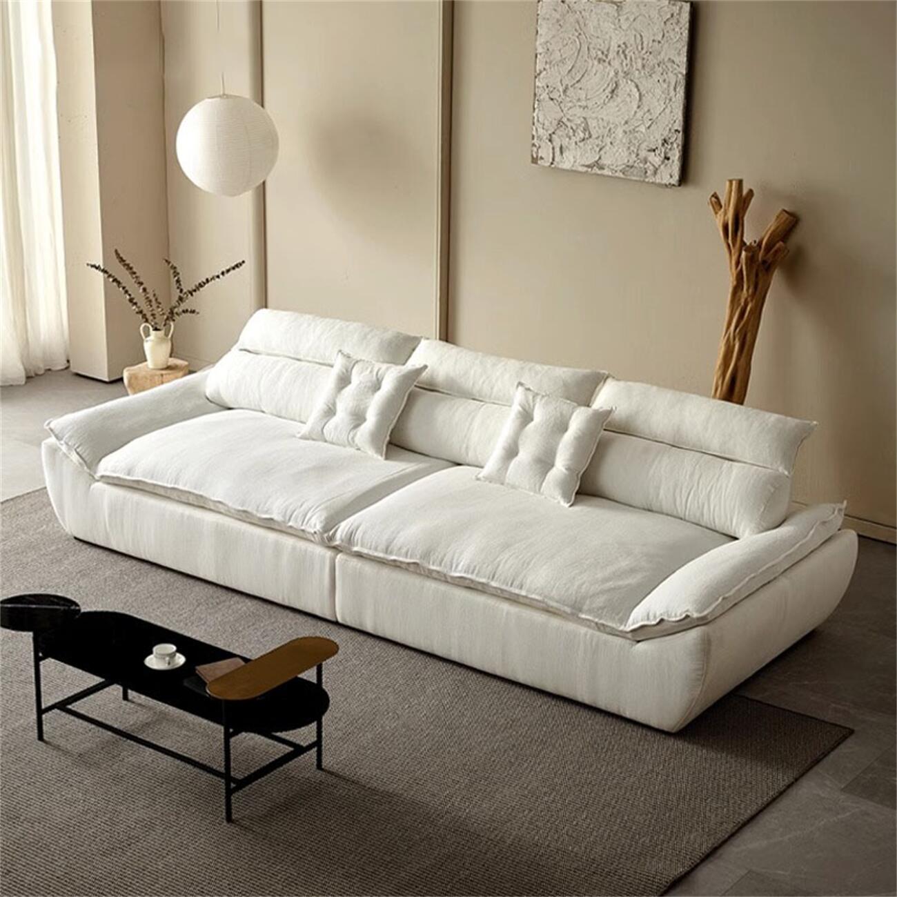 Cloud Linen Cotton Sofa Set for Living Room