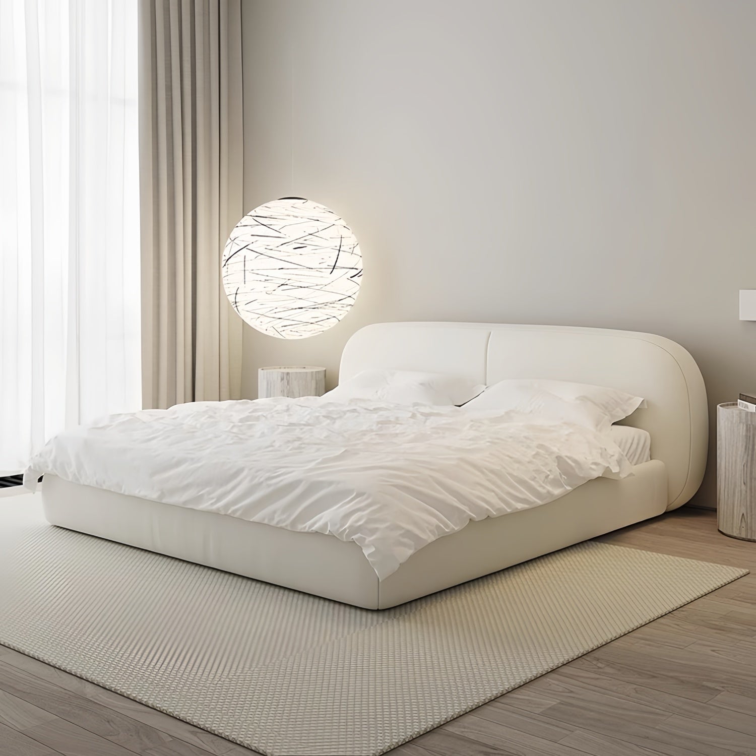 Sherpa Lamb Wool Bed Frame for Bedroom