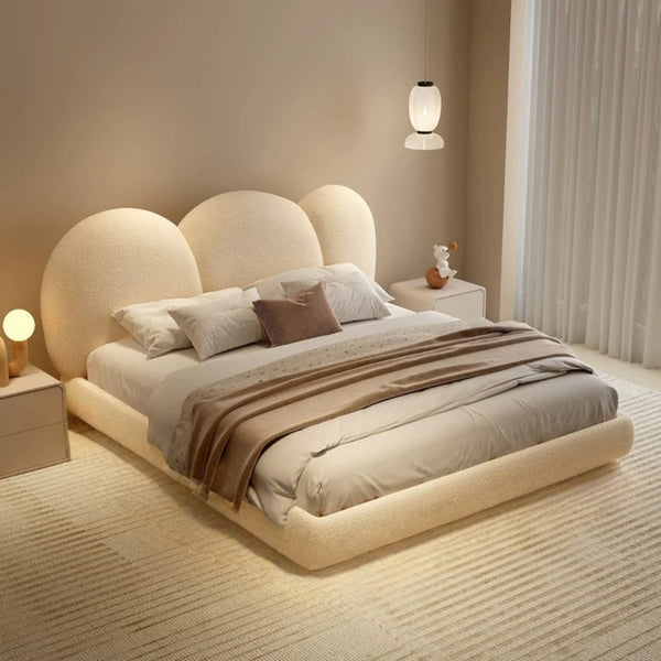 Fleece Sherpa Lamb Wool Bed Frame for Bedroom