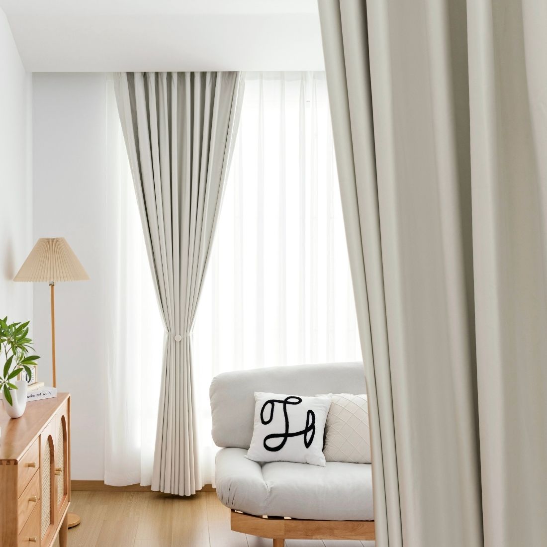 Somuch Living Ivory 100% Blackout Curtains Layered Thermal Insulated Bengaluru