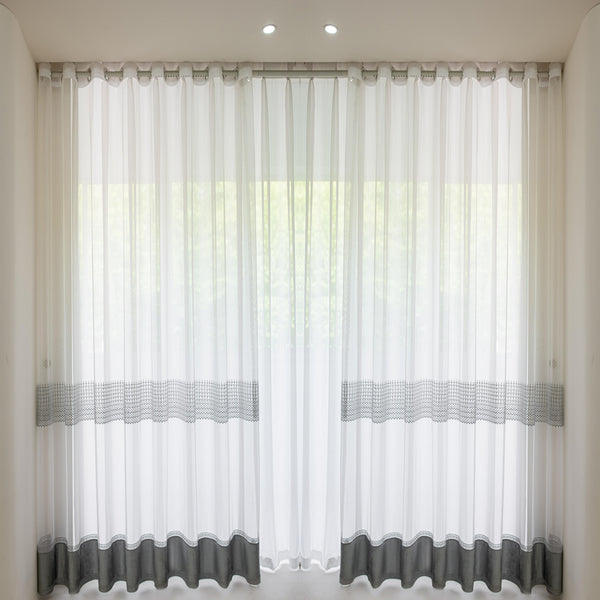 Capri Elegance Layered Decorative Trim Curtains