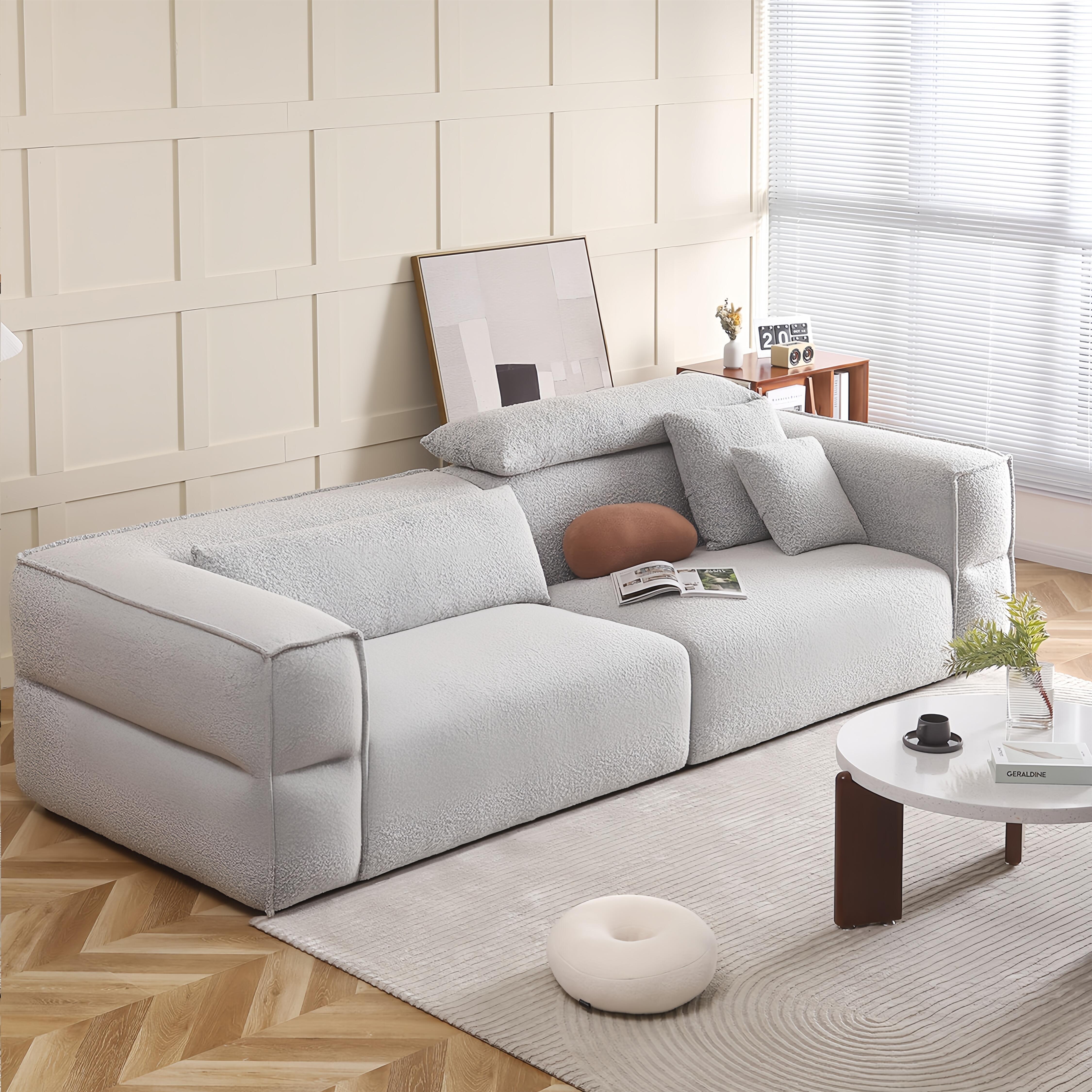 Fleece Modern Three Seater Sofa for Living Room