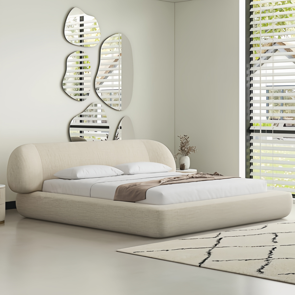 Curve Upholstered Bed Comfortable Sleep For Bedroom | Custom Made Direct From Manufacturer
