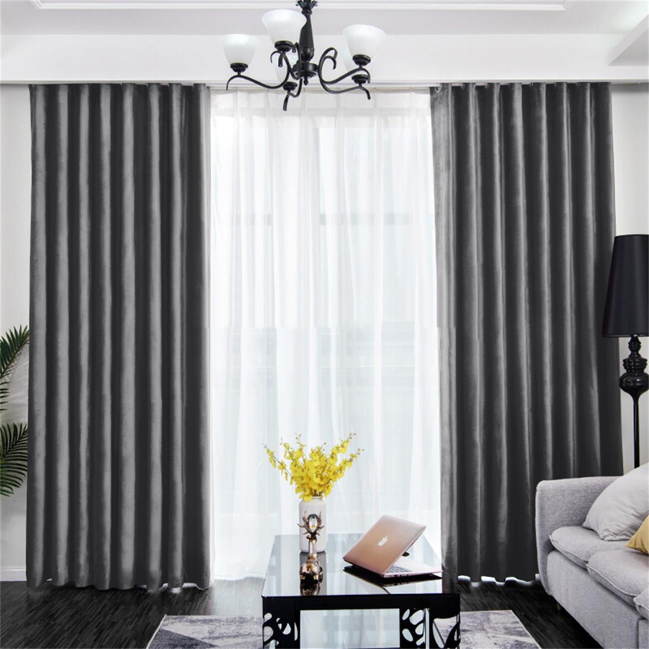 Somuch Living 60% Room Darkening Curtains Velvet Texture Eyelet 7 Colors Bengaluru