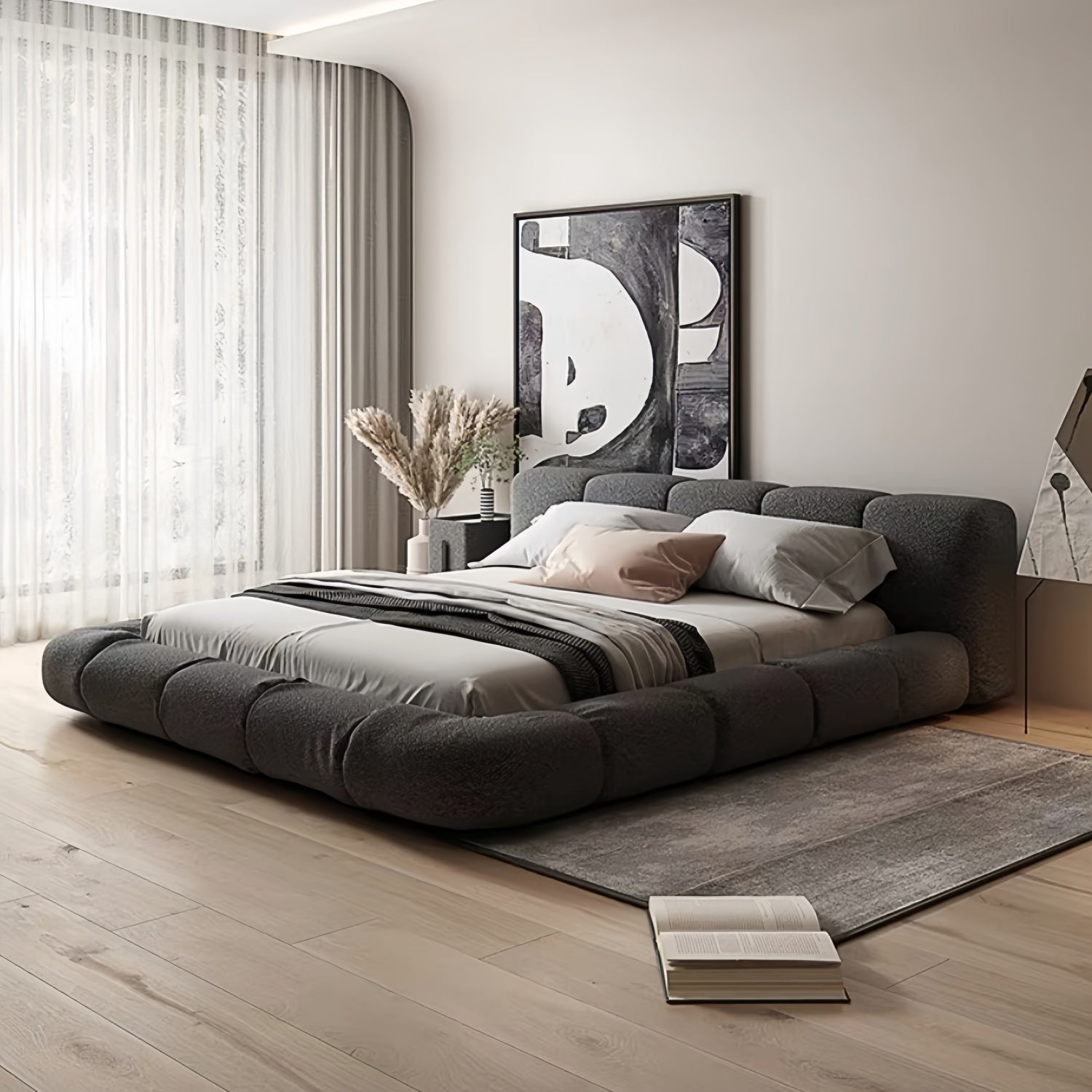 Sherpa Fleece Bed Frame for Bedroom