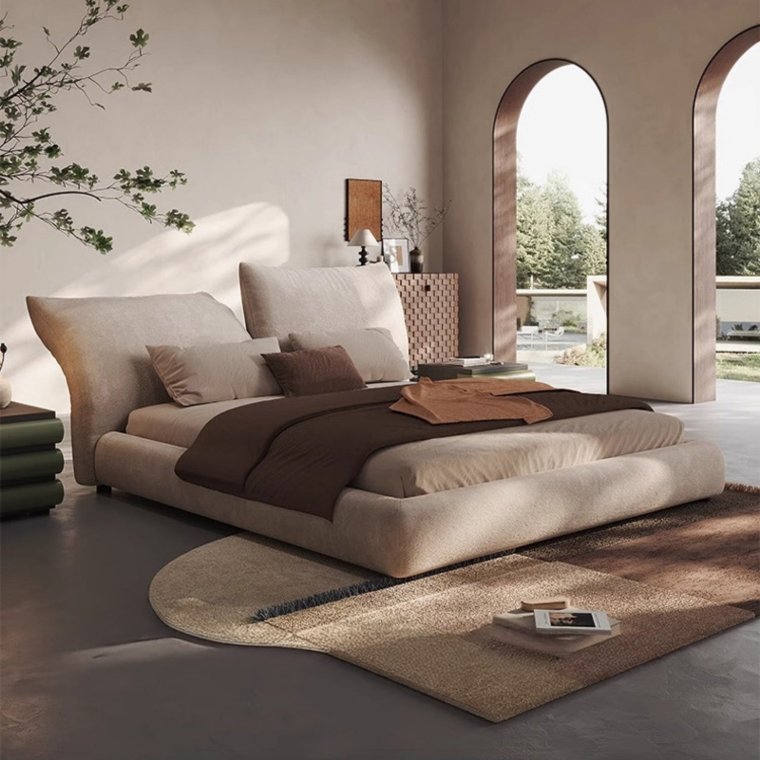Storage Fleece Bed Frame King Size for Bedroom