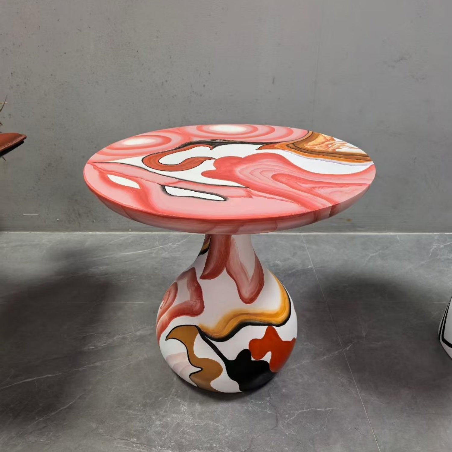 Graffiti Art Side Table Vibrant Abstract Design Multi-Style