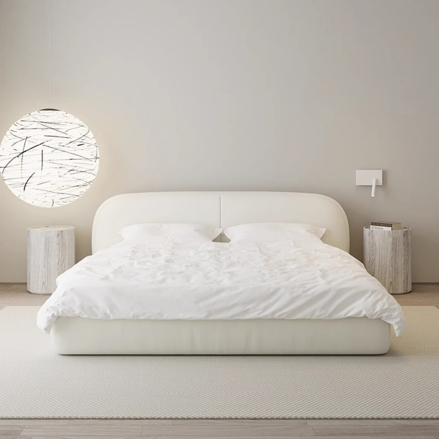 Sherpa Lamb Wool Bed Frame for Bedroom