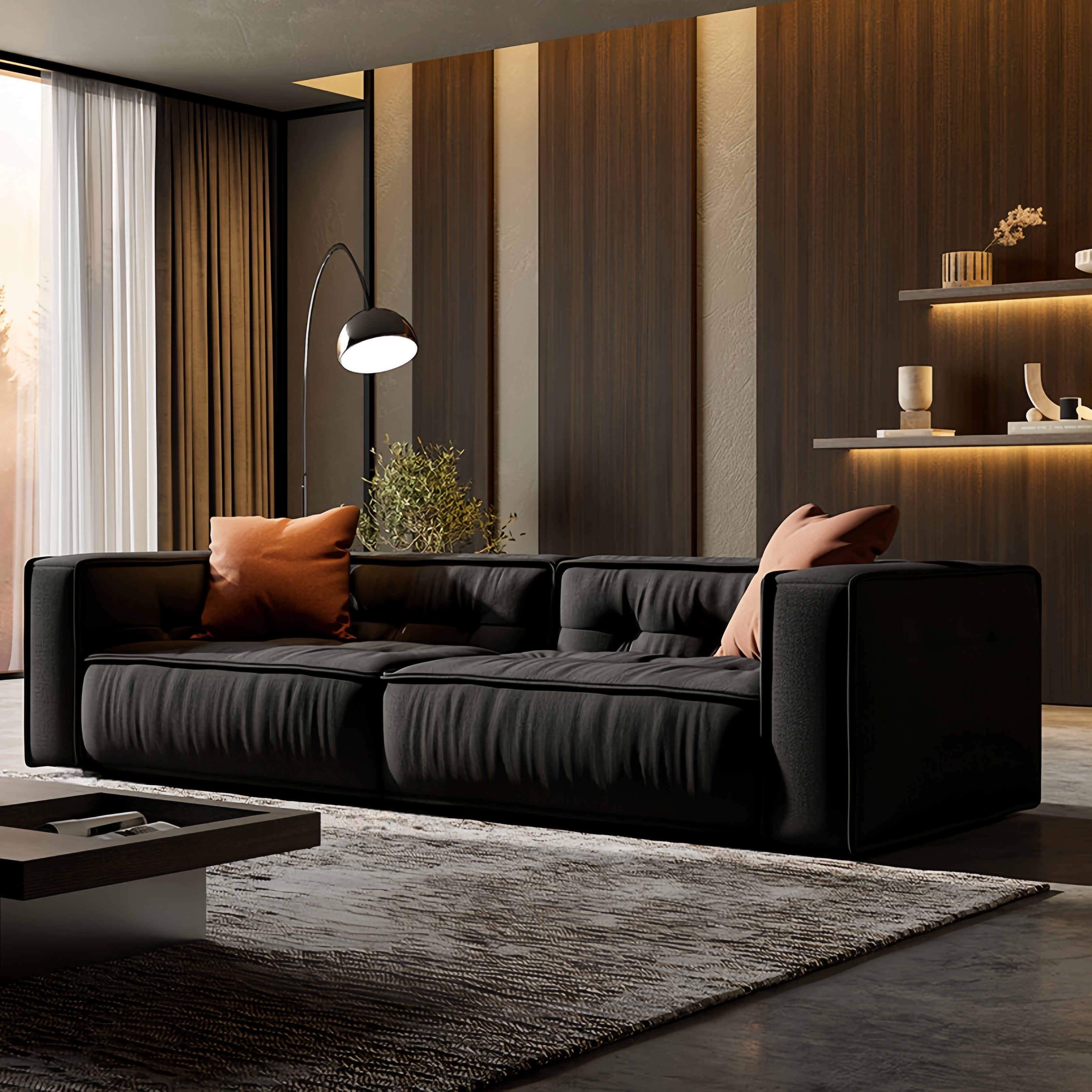 Toast-Shaped Fleece Chair for Living Room