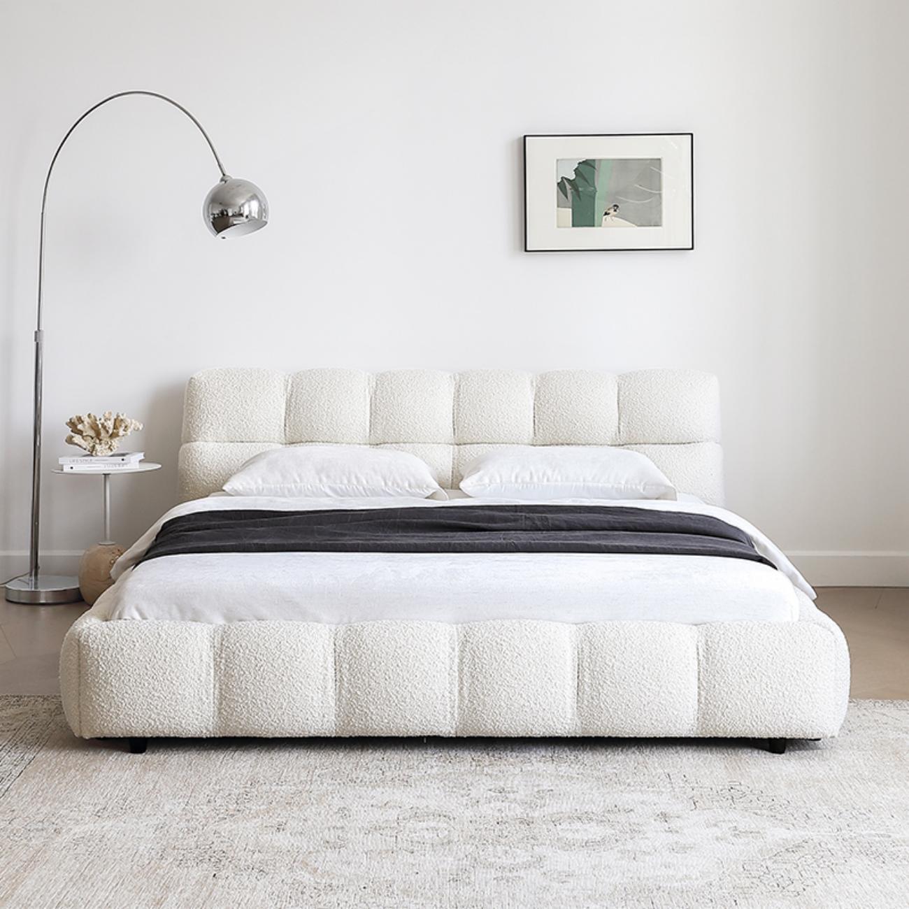 Sherpa Storage Bed Quilted Cloud Headboard