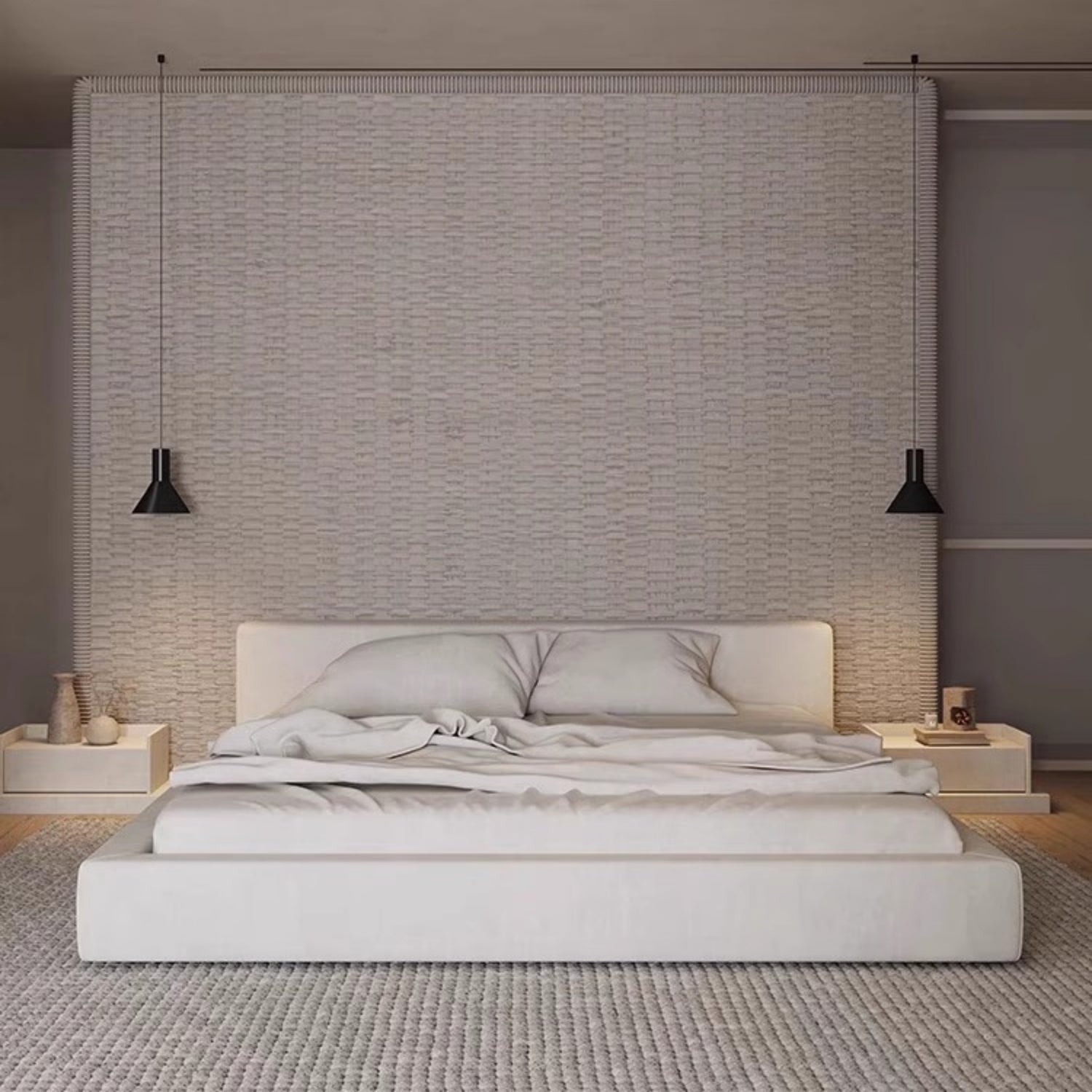 Linen Breathable Bed Frame for Bedroom