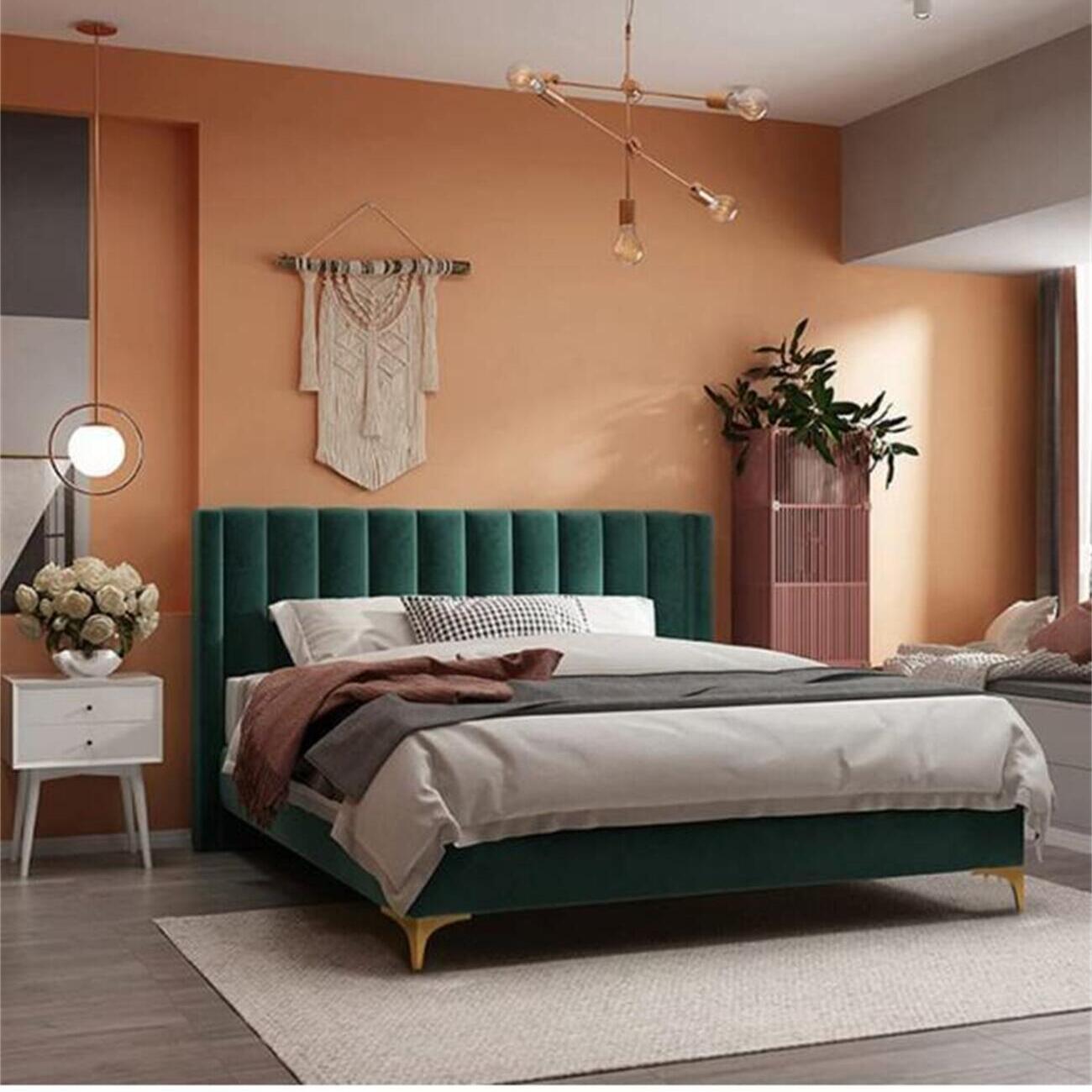 Sherpa Fleece Bed Frame with Storage Option for Bedroom