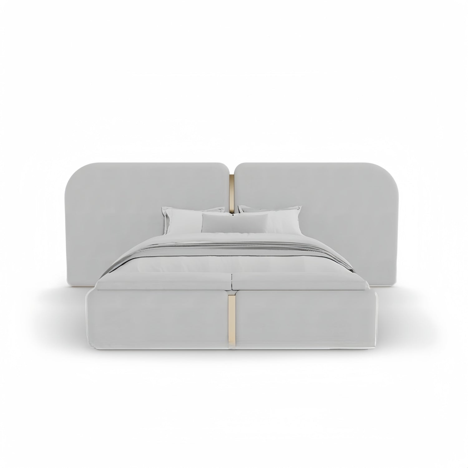 Premium Fleece Bed Frame Beige for Bedroom
