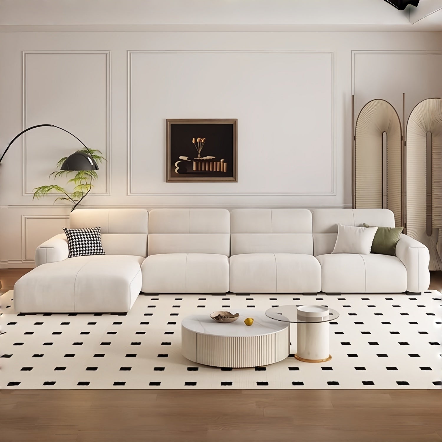 Capri Lounge Cloud Flexible L-Shape Sofa for Living Room
