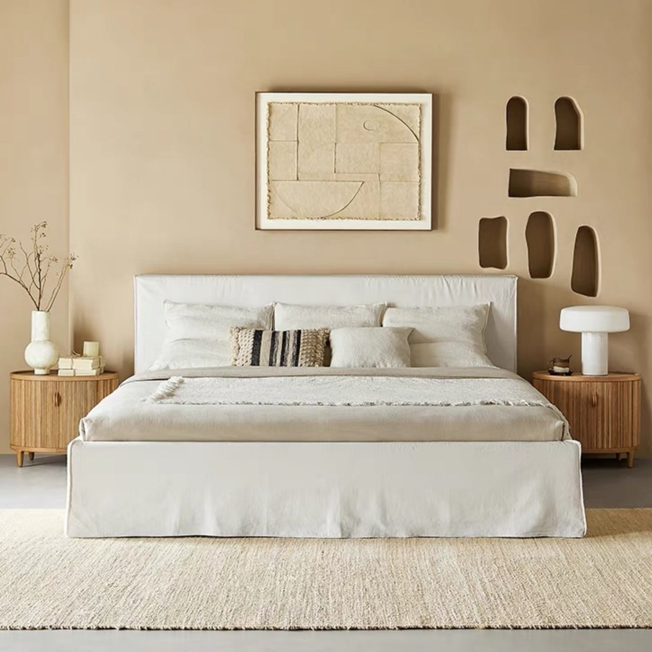 Serena Linen Cotton Bed for Bedroom