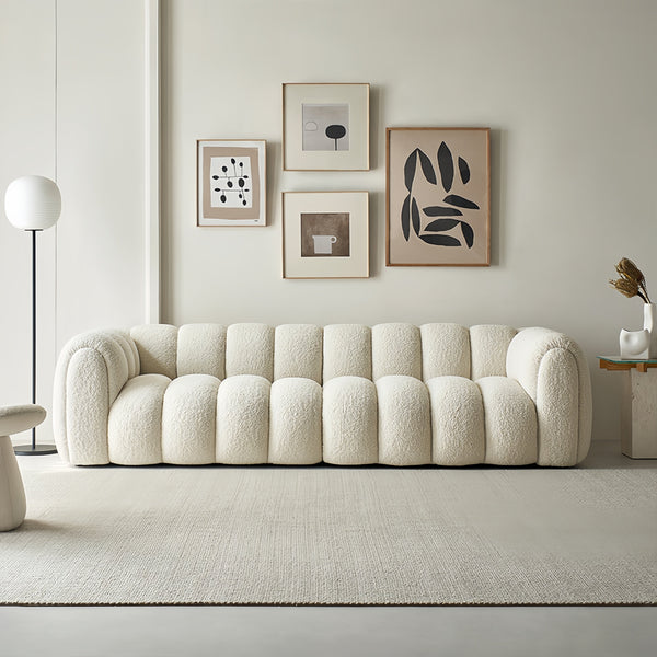 Fleece Modern Sofa Set for Living Room