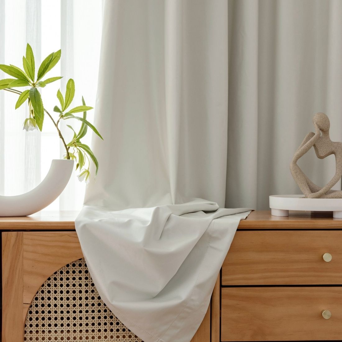 Somuch Living Ivory 100% Blackout Curtains Layered Thermal Insulated Bengaluru