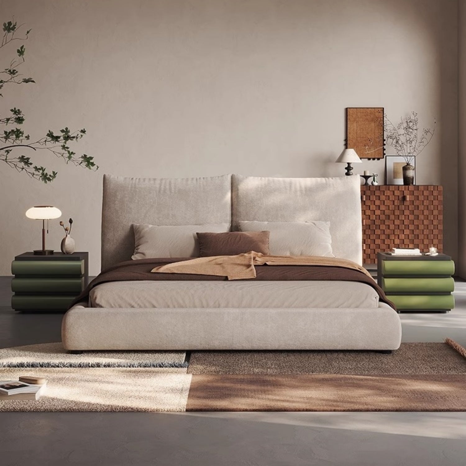 Storage Fleece Bed Frame King Size for Bedroom