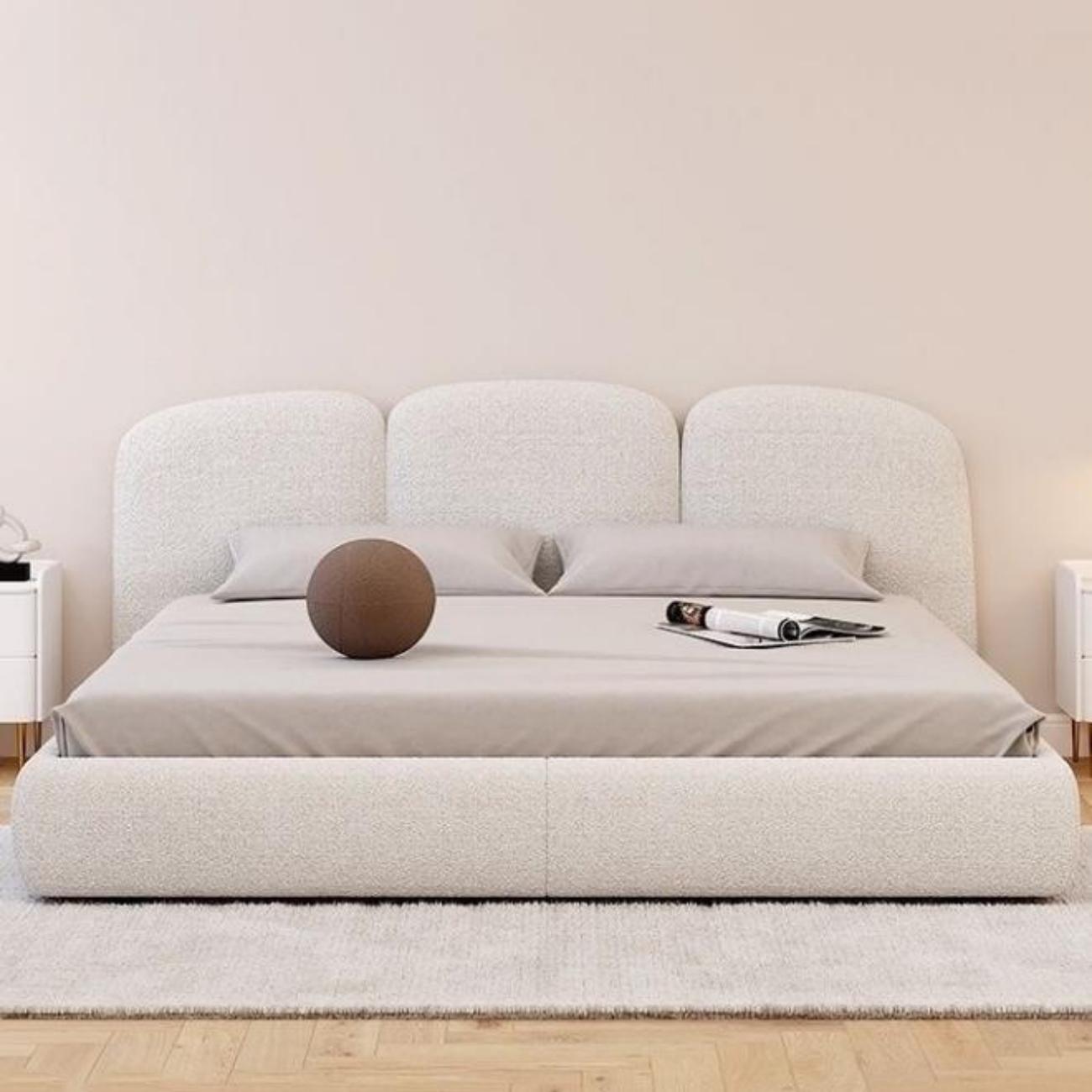 Storage Fleece Bed Frame King Size for Bedroom