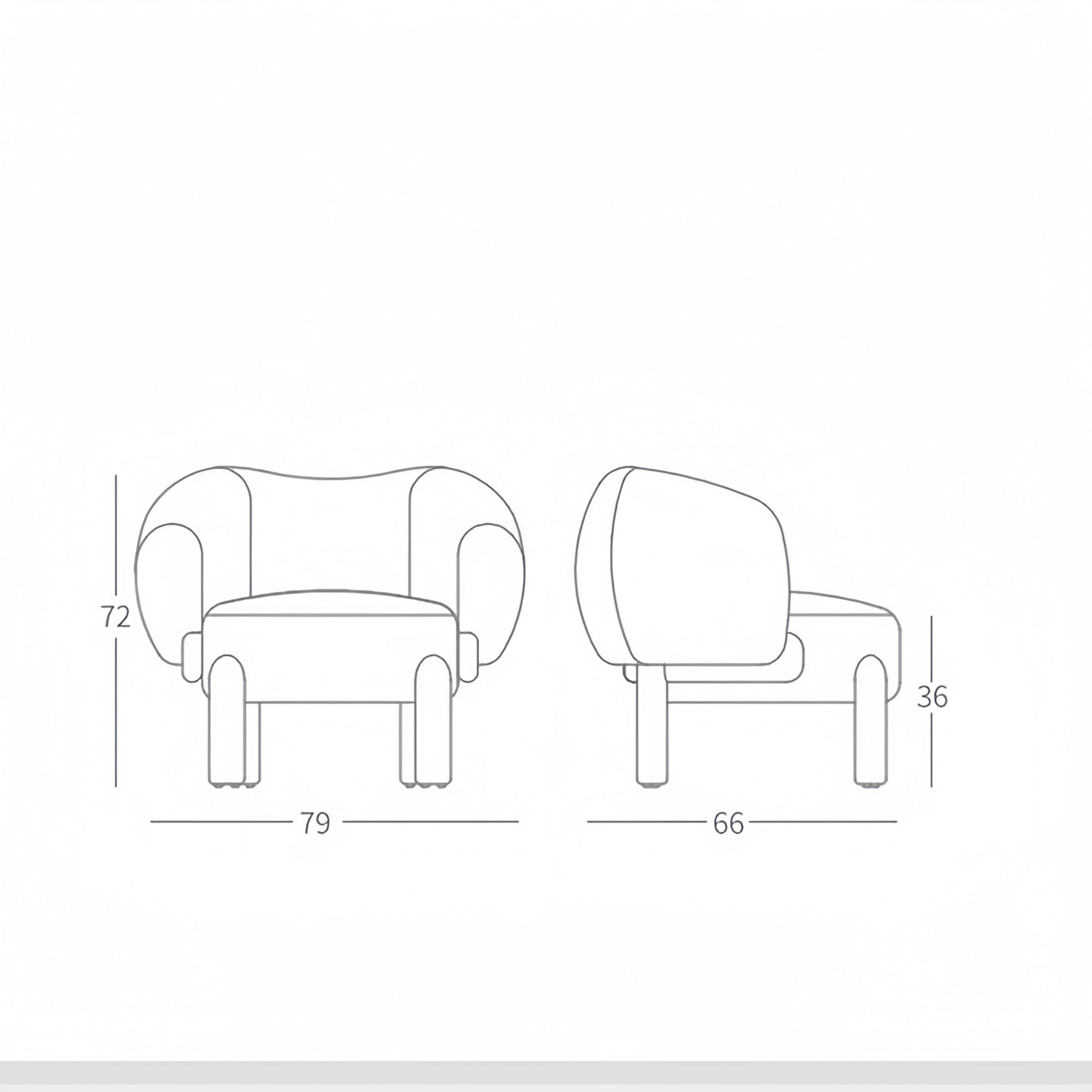 Beige Velvet Armchair Rounded Design Wood Legs Modern Bengaluru | Somuch Living