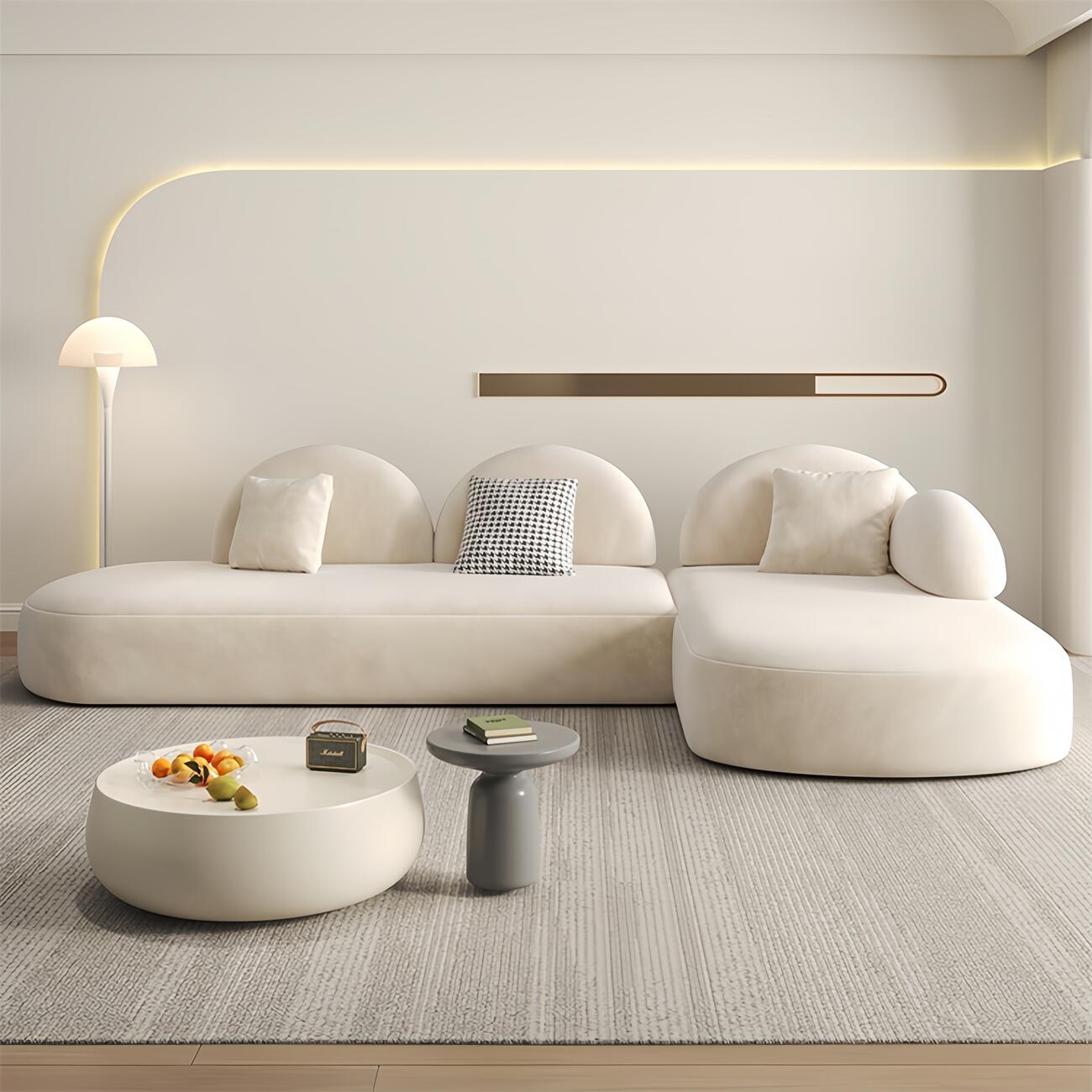 Lunaro Cloud Armless L Shape Sofa