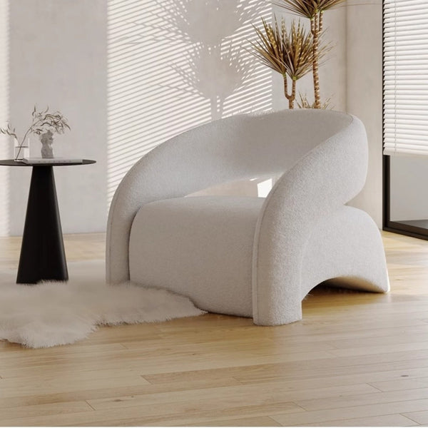 Embrace Lounge Chair 80cm Cream Velvet Cozy for Bengaluru homes | Somuch Living
