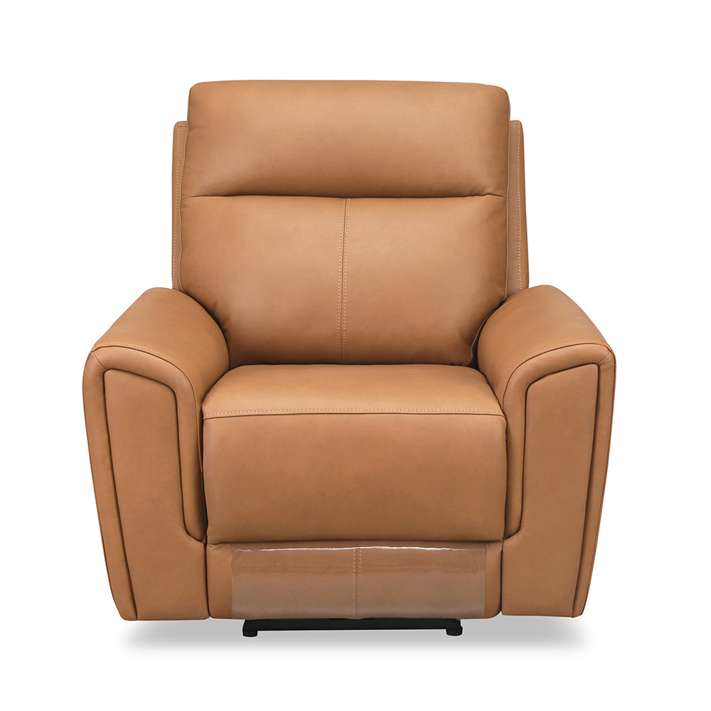 Venosa 1 Seater Electric Recliner Sofa- Tan Alt View 4