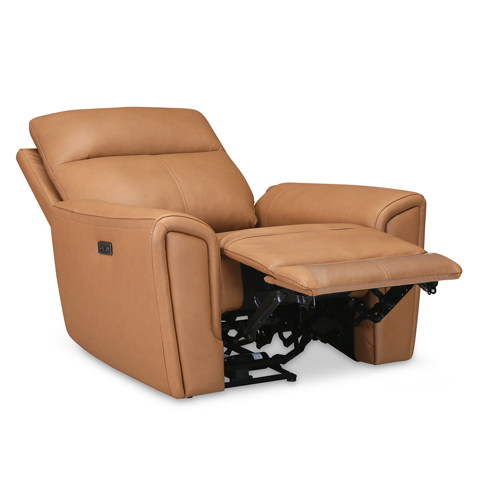 Venosa 1 Seater Electric Recliner Sofa- Tan Alt View 3