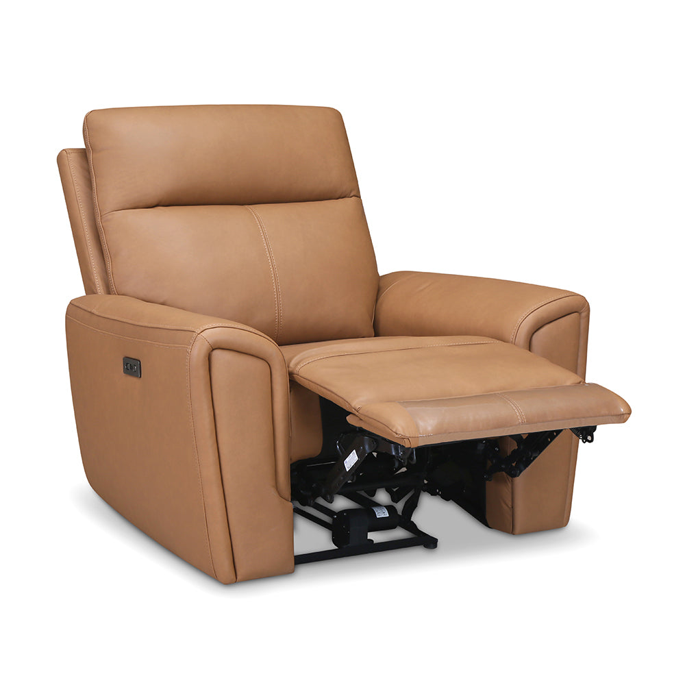 Venosa 1 Seater Electric Recliner Sofa- Tan Alt View 2