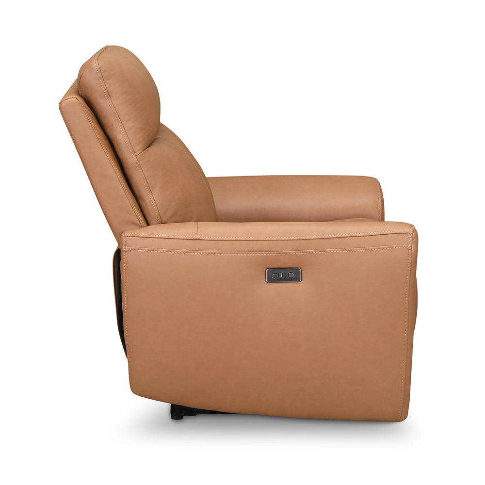 Venosa 1 Seater Electric Recliner Sofa- Tan Alt View 6