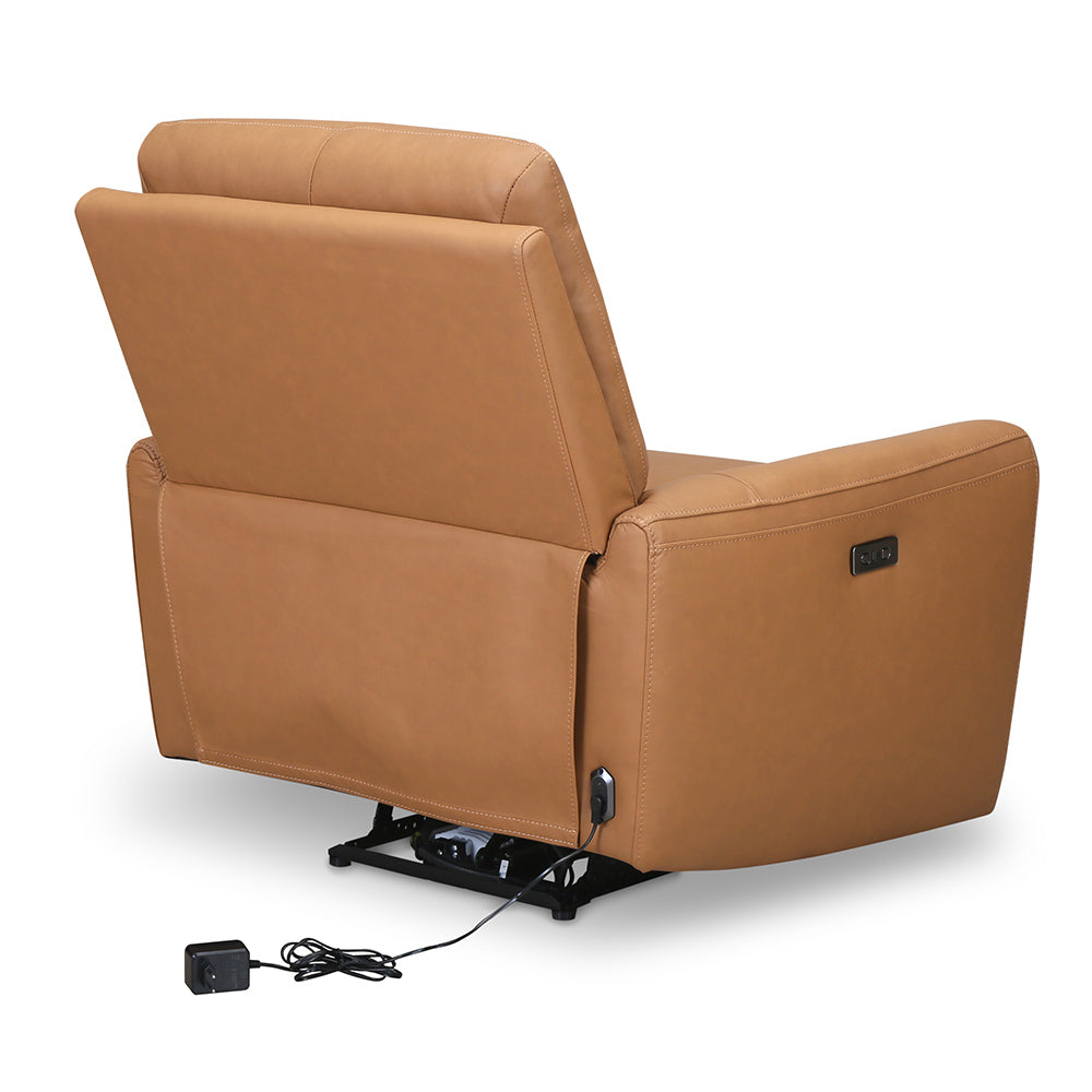 Venosa 1 Seater Electric Recliner Sofa- Tan Alt View 7