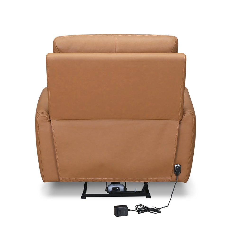 Venosa 1 Seater Electric Recliner Sofa- Tan Alt View 8
