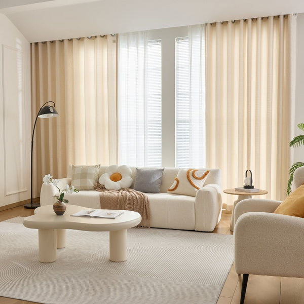 Elegance Flow Net Natural Texture Curtains