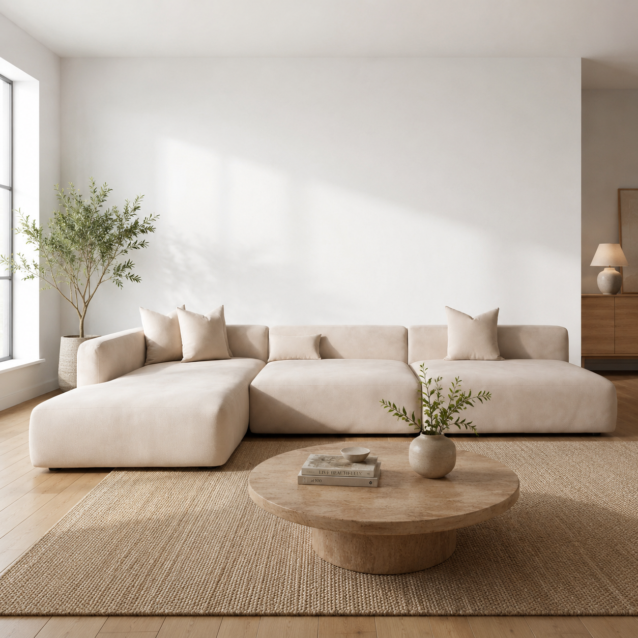 Milano Cloud L-Shape Corner Sectional Sofa