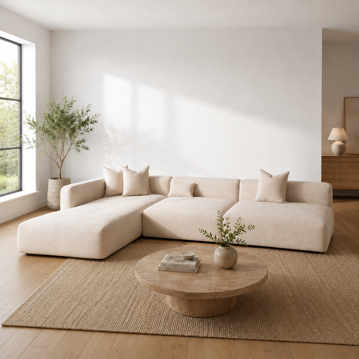 Milano Cloud L-Shape Corner Sectional Sofa