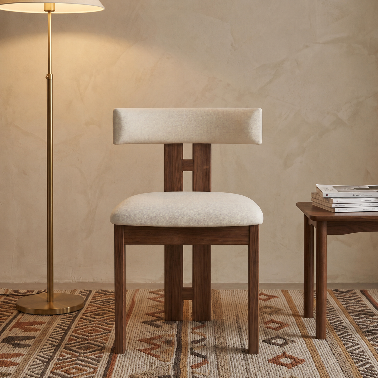 Youpi Wood Armrests Accent Chair