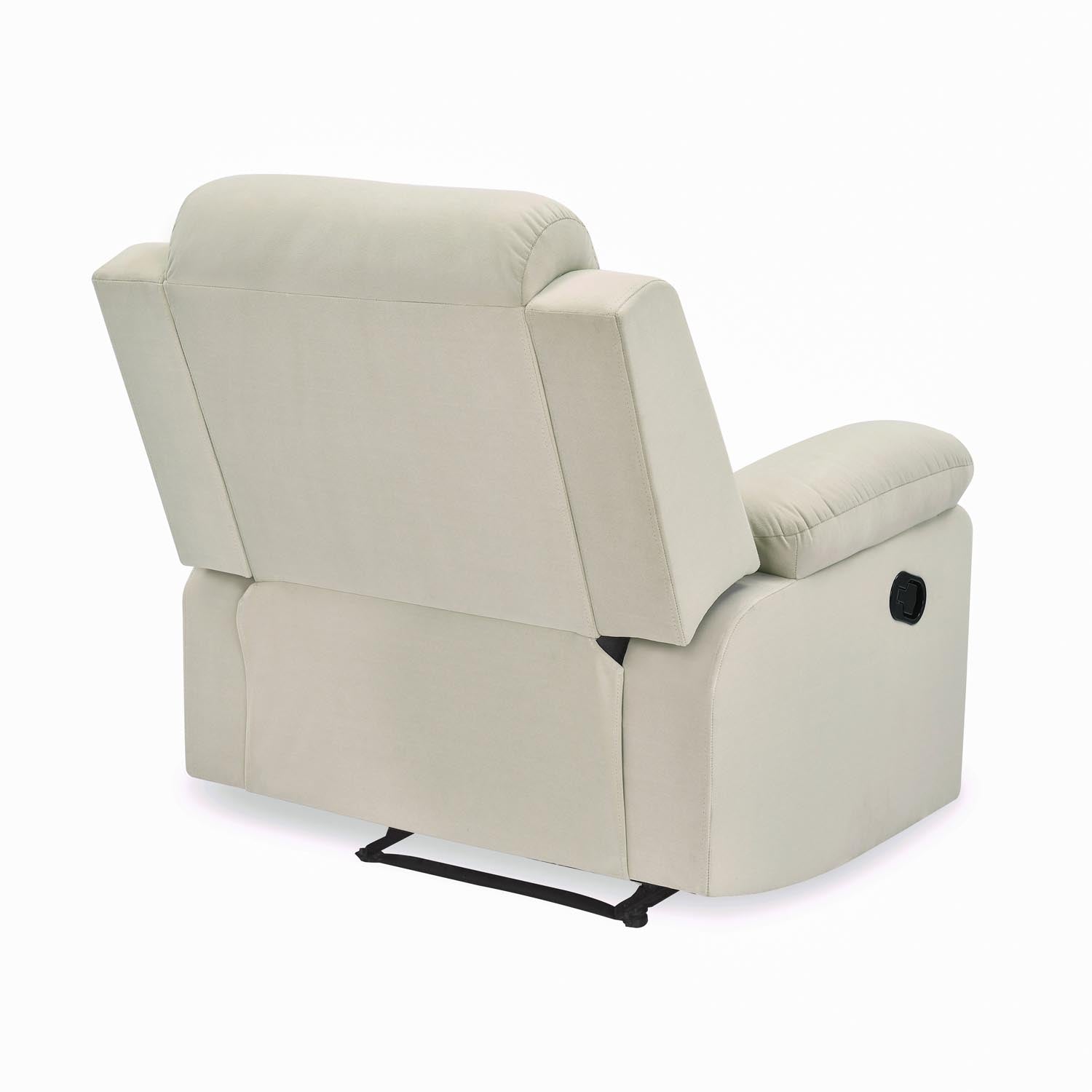 Derik 1 Seater Manual Recliner Sofa- Beige Alt View 11