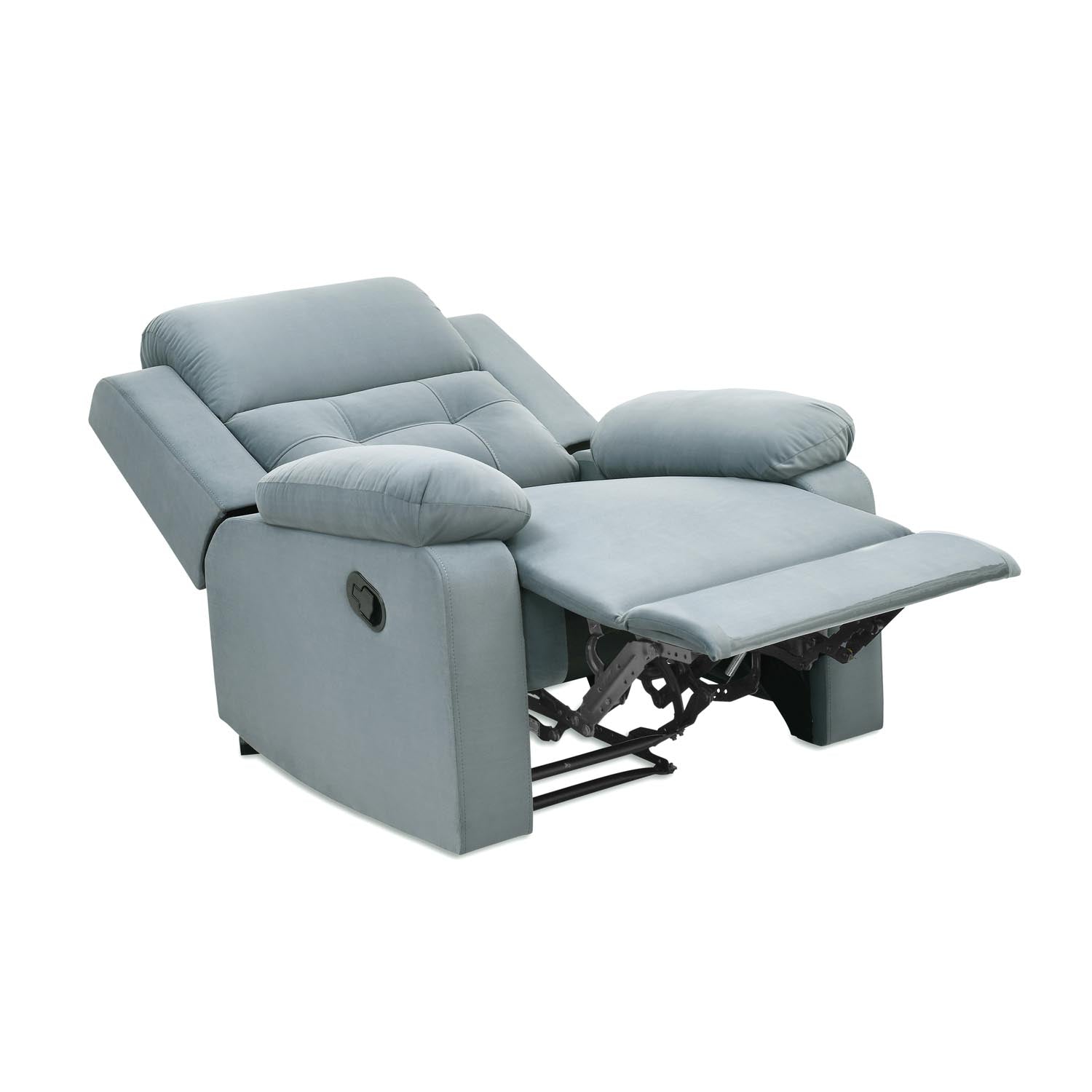 Derik 1 Seater Manual Recliner Sofa- Metallic Grey Alt View 5