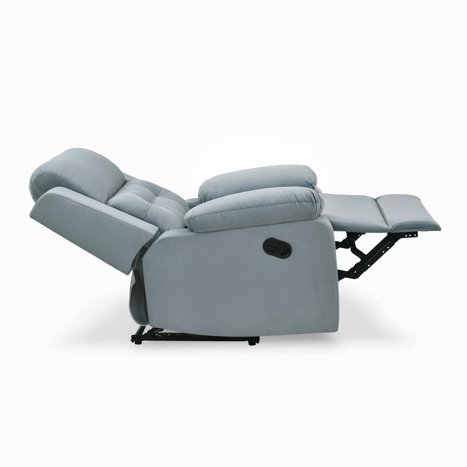 Derik 1 Seater Manual Recliner Sofa- Metallic Grey Alt View 6