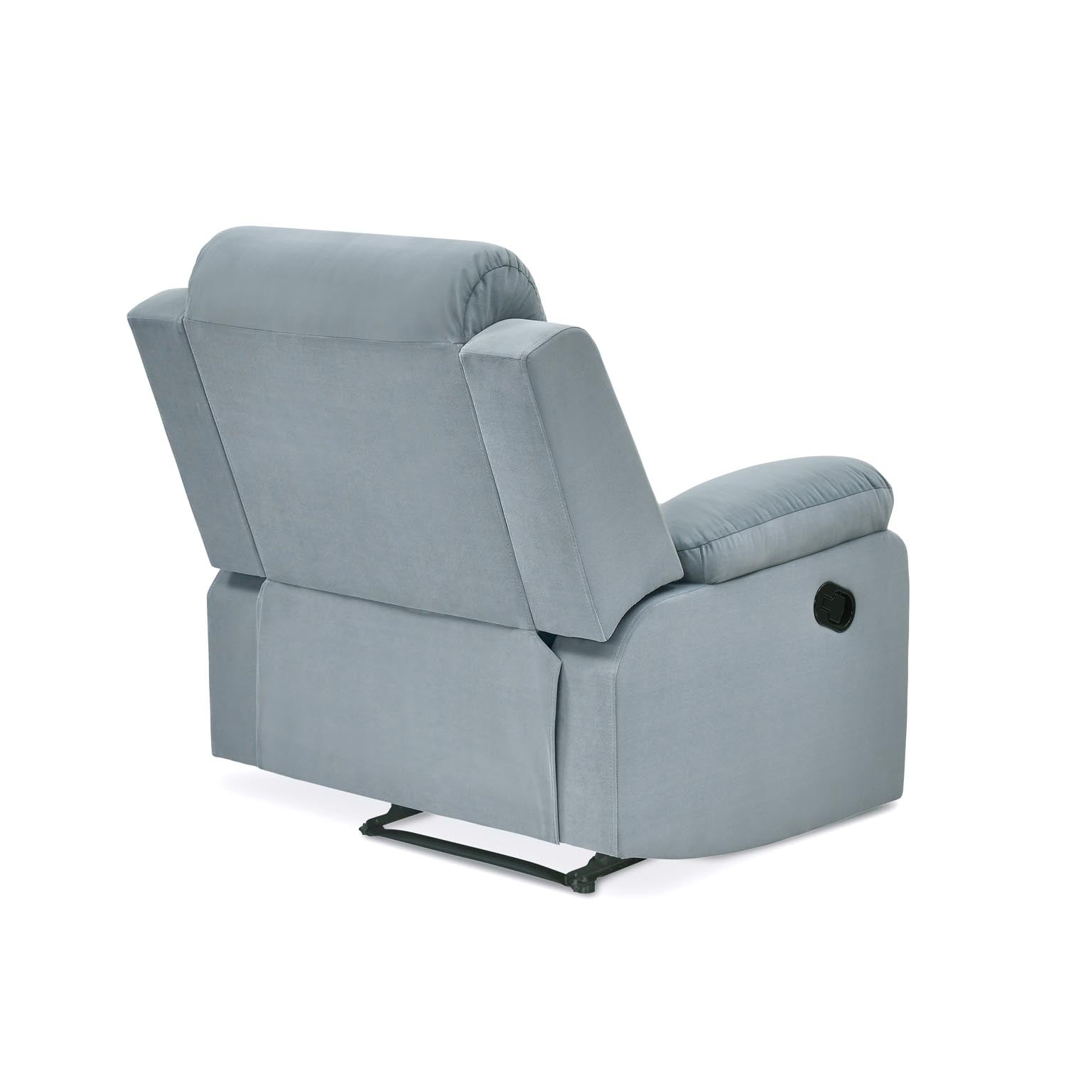 Derik 1 Seater Manual Recliner Sofa- Metallic Grey Alt View 9
