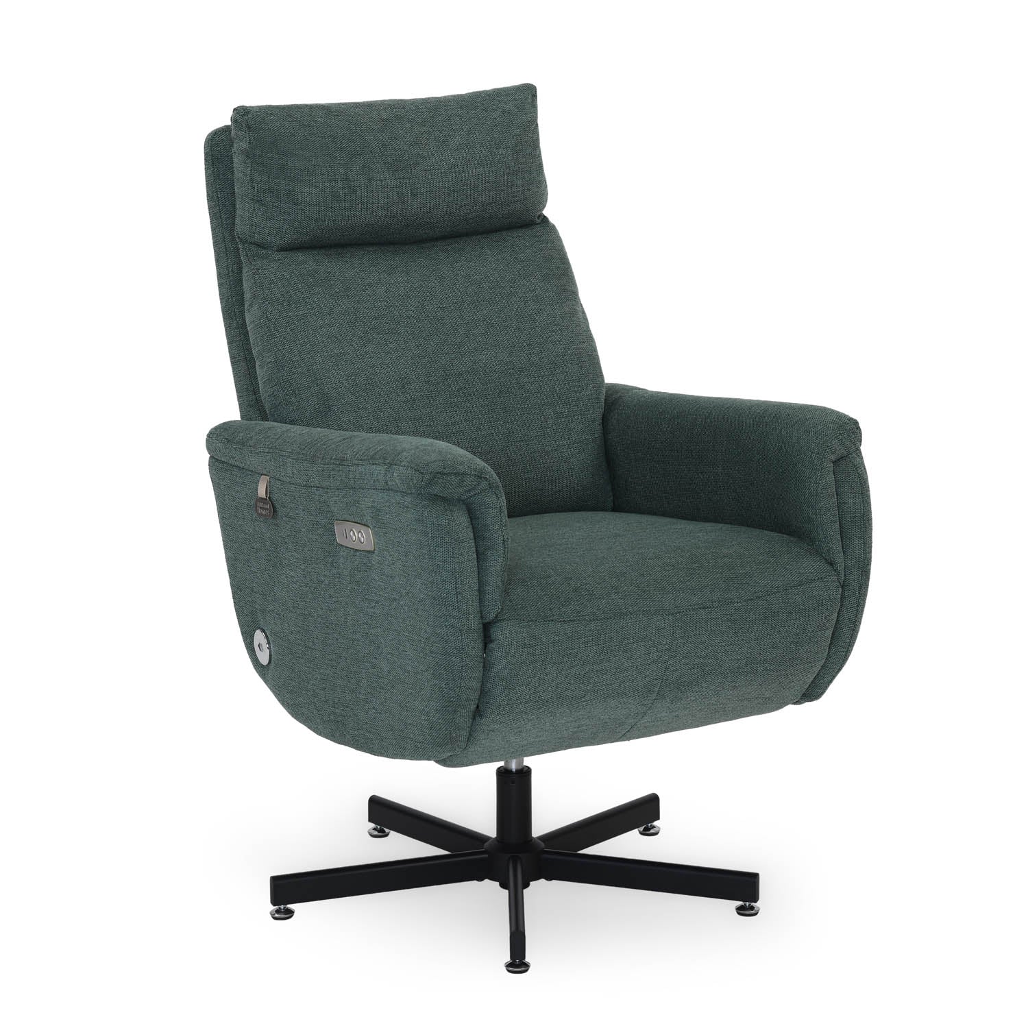 Regno 1 Seater 360-Degree Swivel Electric Recliner - Green Alt View 7