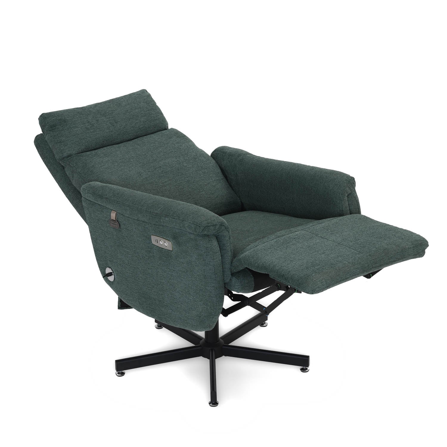Regno 1 Seater 360-Degree Swivel Electric Recliner - Green Alt View 4