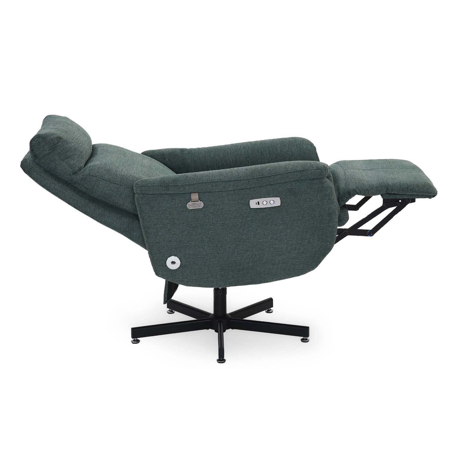 Regno 1 Seater 360-Degree Swivel Electric Recliner - Green Alt View 3