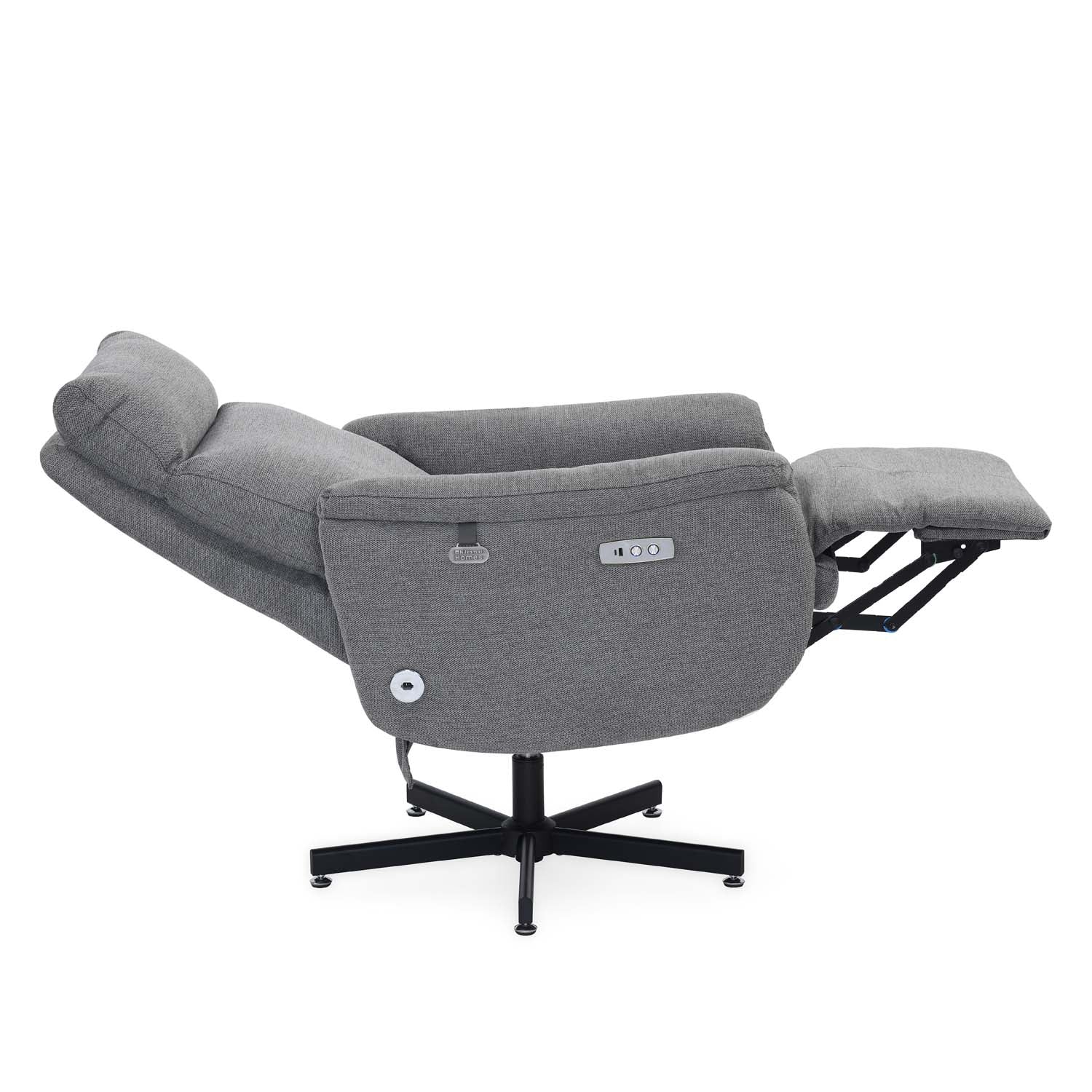 Regno 1 Seater 360-Degree Swivel Electric Recliner - Grey Alt View 9