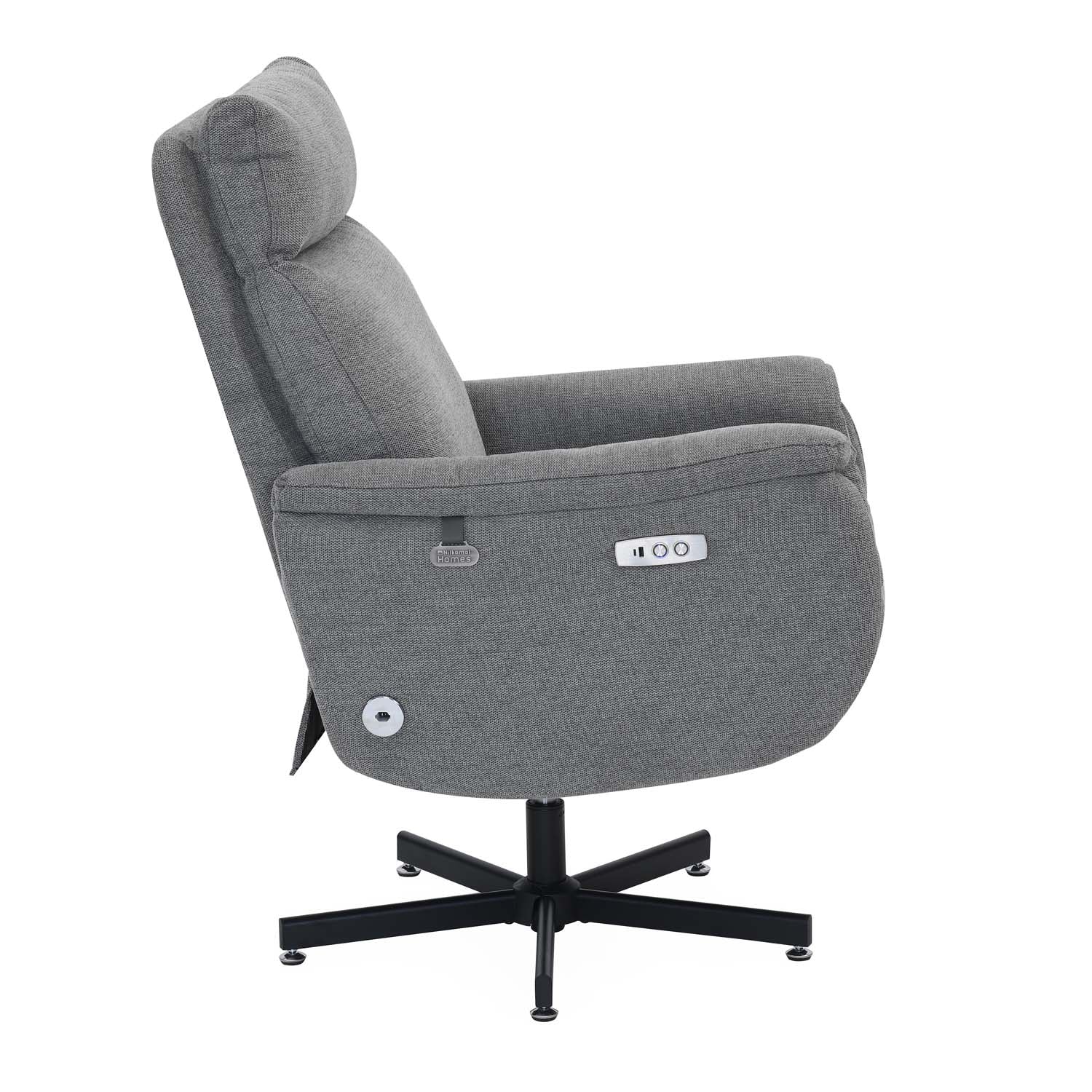 Regno 1 Seater 360-Degree Swivel Electric Recliner - Grey Alt View 10