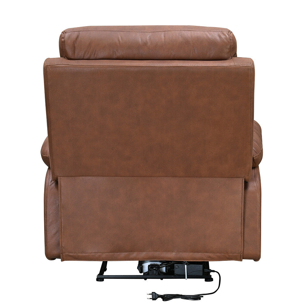 Nashville 1 Seater Electric Sofa Recliner- Brown Alt View 8
