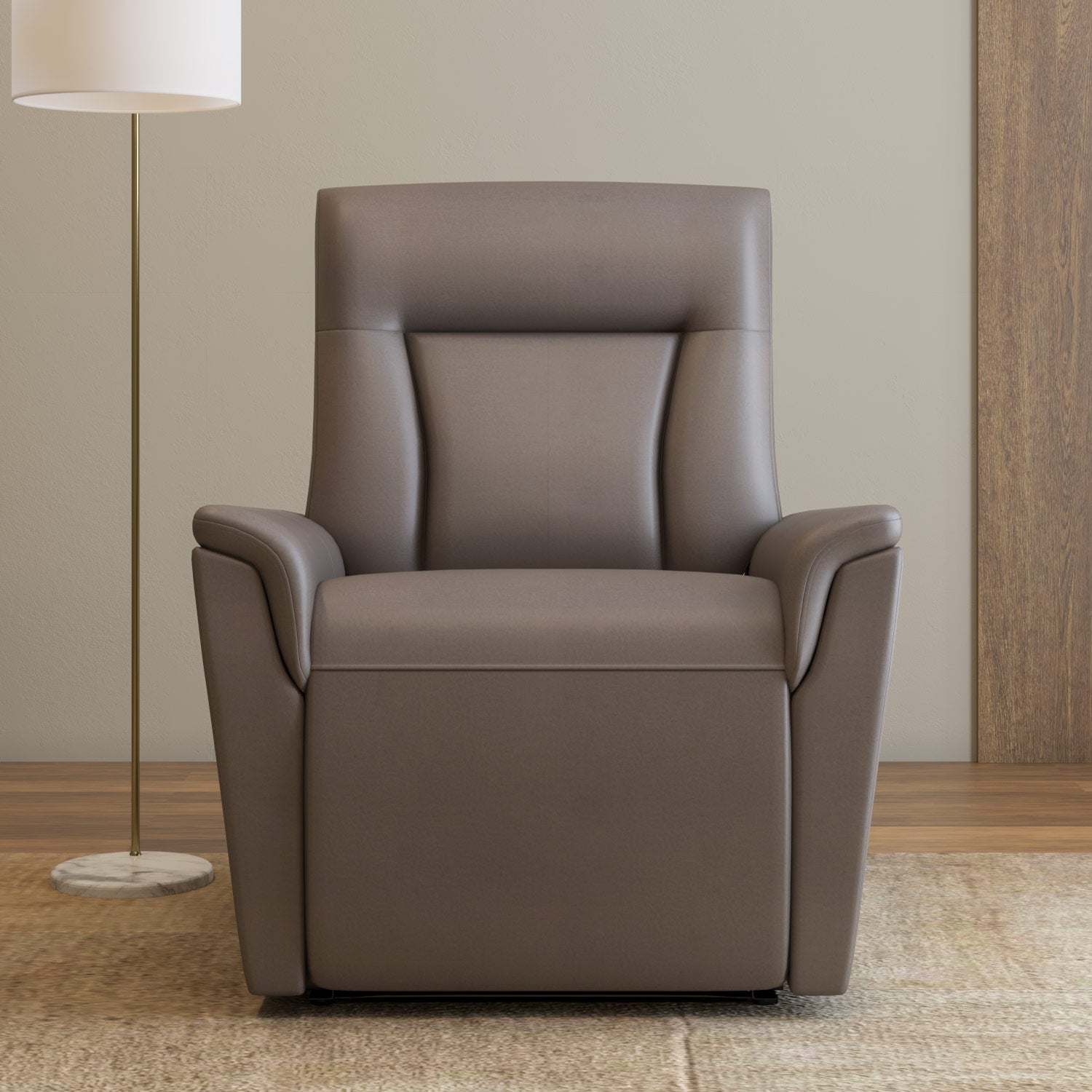 Credal 1 Seater Electric Rocker Recliner Sofa- Brown Alt View 1