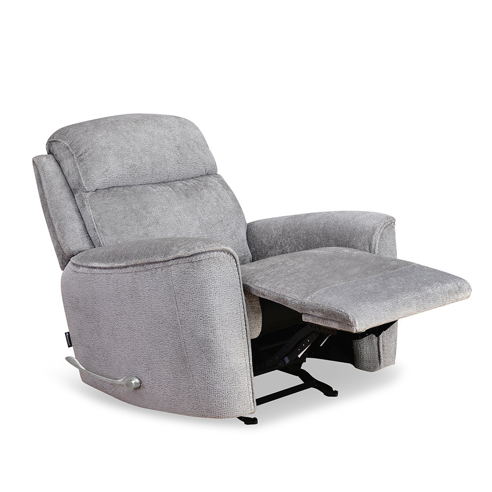 Favian 1 Seater Rocker Recliner Sofa- Grey Alt View 2