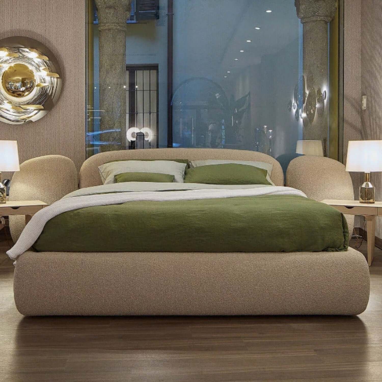 Bella Classic Sherpa Fleece Bed for Bedroom